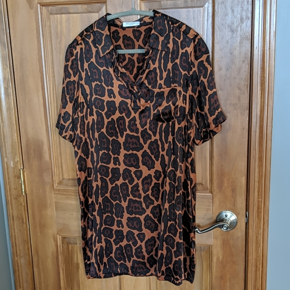 Equipment femme silk dress leopard size S small